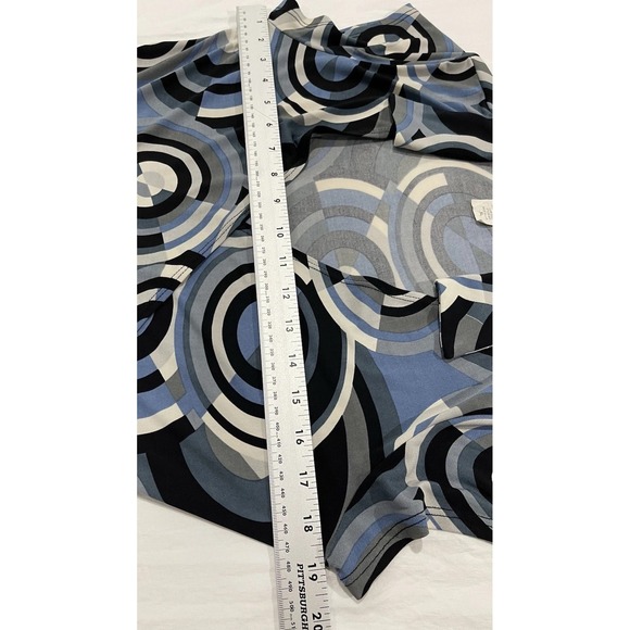 Hypnotik Women's Dress XL Blue Swirls Short Vintage Y2K Stretch Edgy MadeInUSA - Picture 7 of 9